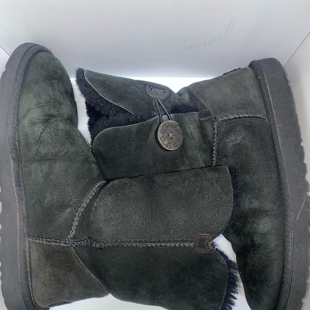 UGG Dark Suede Boots with Logo
